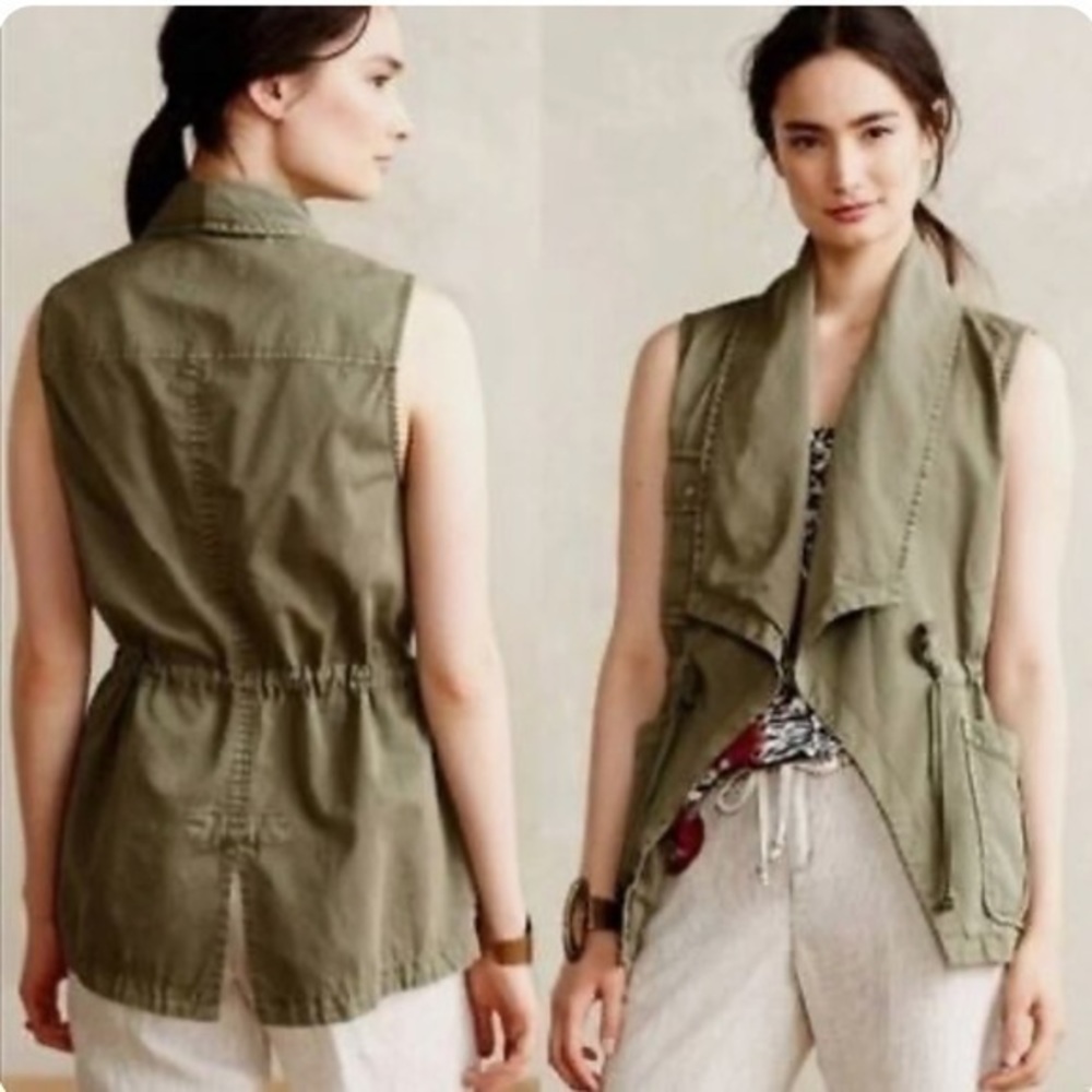 Sanctuary Women’s Olive Green Linen Blend Day Trip Jacket
